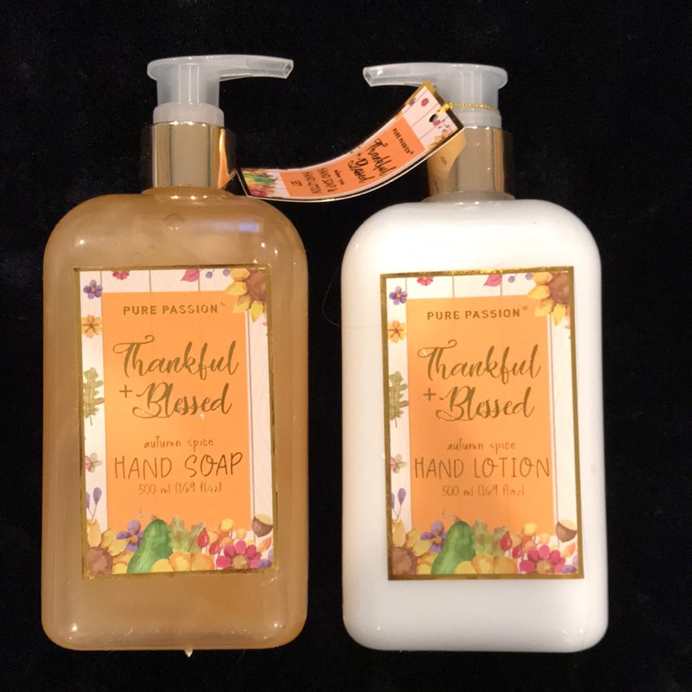 Pure passion Thankful + Blessed hand soap & hand lotion
